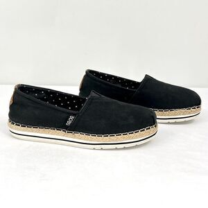 Skechers BOBS Breeze New Discovery Black Canvas Alpargata Espadrille Slip On 7